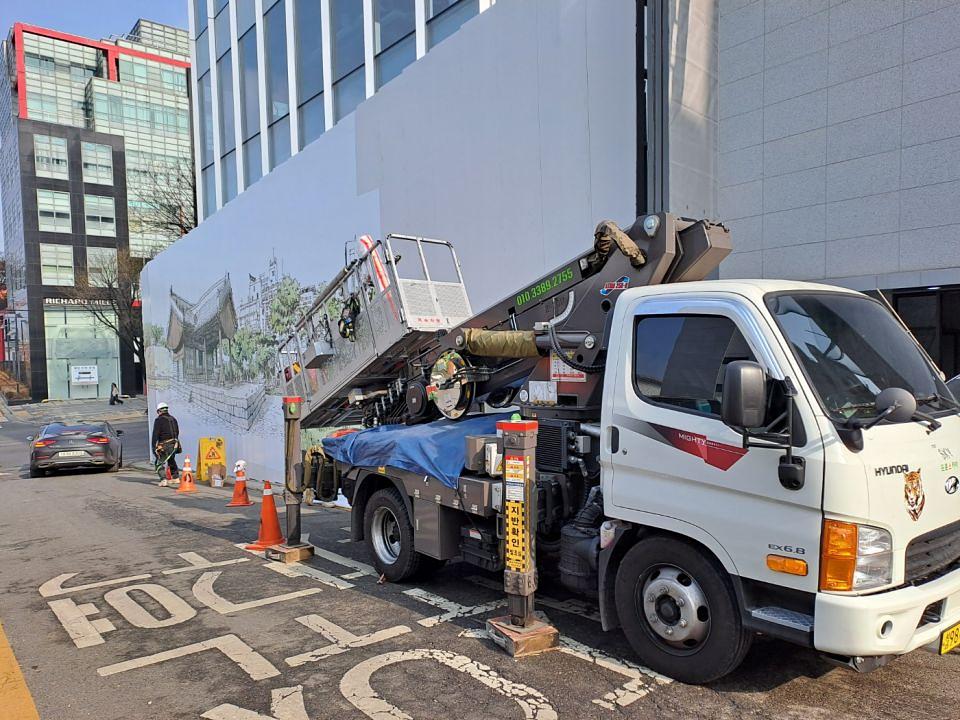 1/5 청담동 근린공원 공사장 펜스 출력물 제작 및 시공
