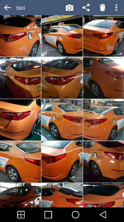 친한경농산물 서울택시광고 100대 랩핑