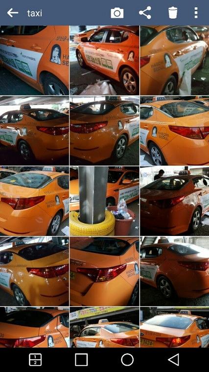 친한경농산물 서울택시광고 100대 랩핑