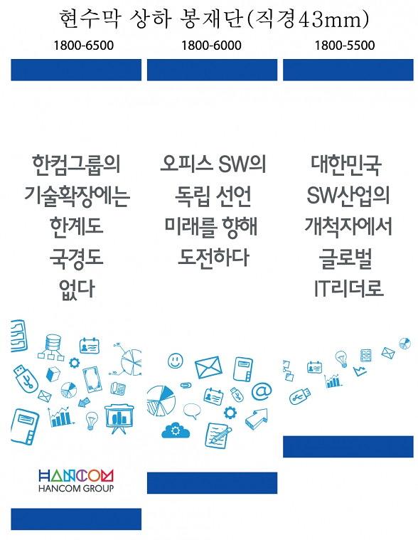 한글과컴퓨터 신제품발표회 현수막