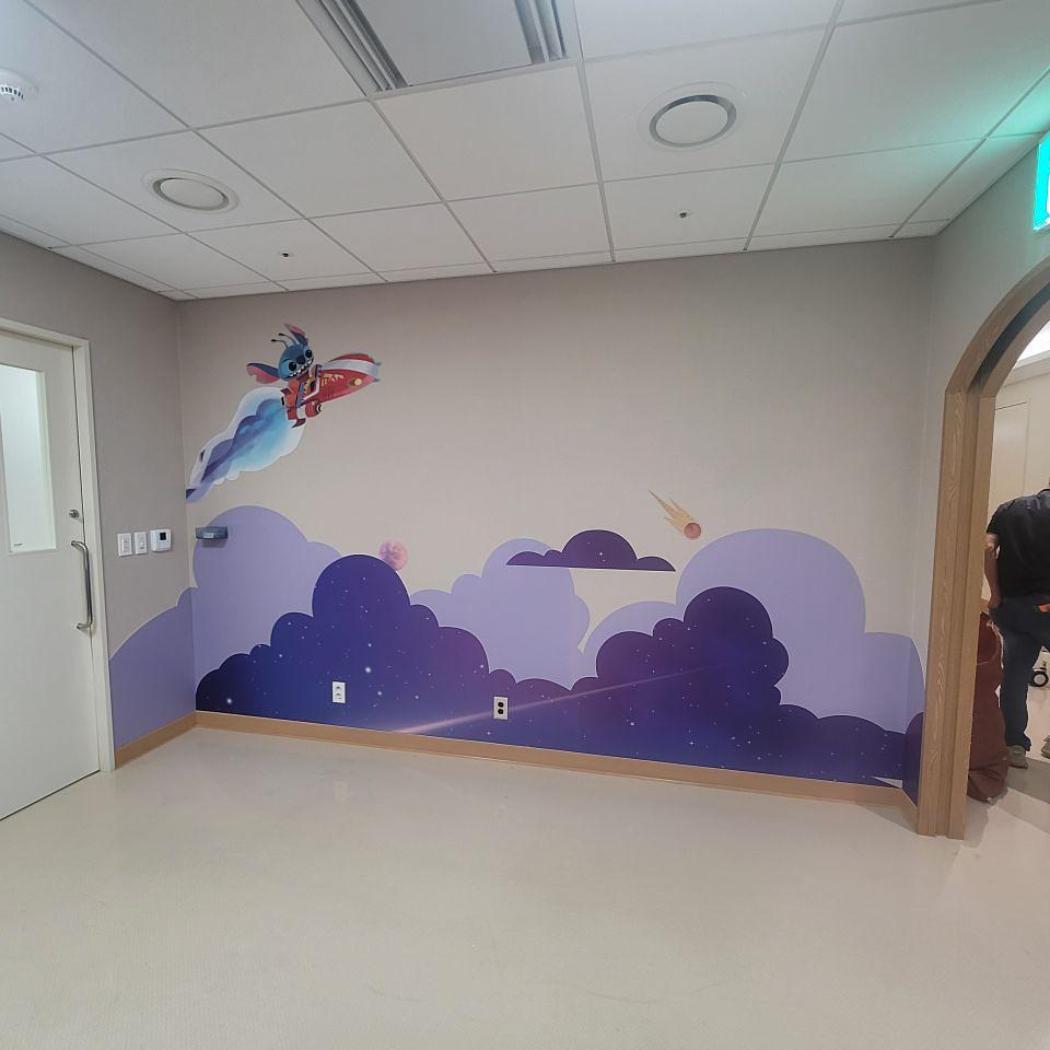 2025/09/19 삼성병원. 방염 랩핑. 제작 및 시공
