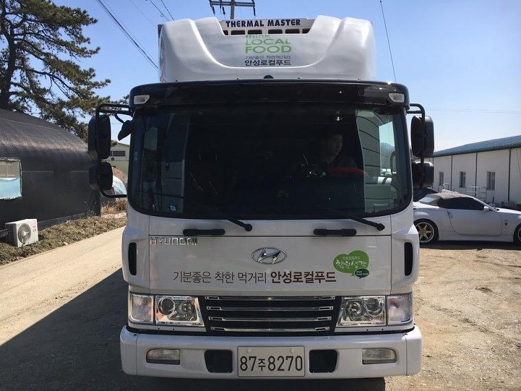 4.5톤 안성로컬푸드 랩핑 및 현수막